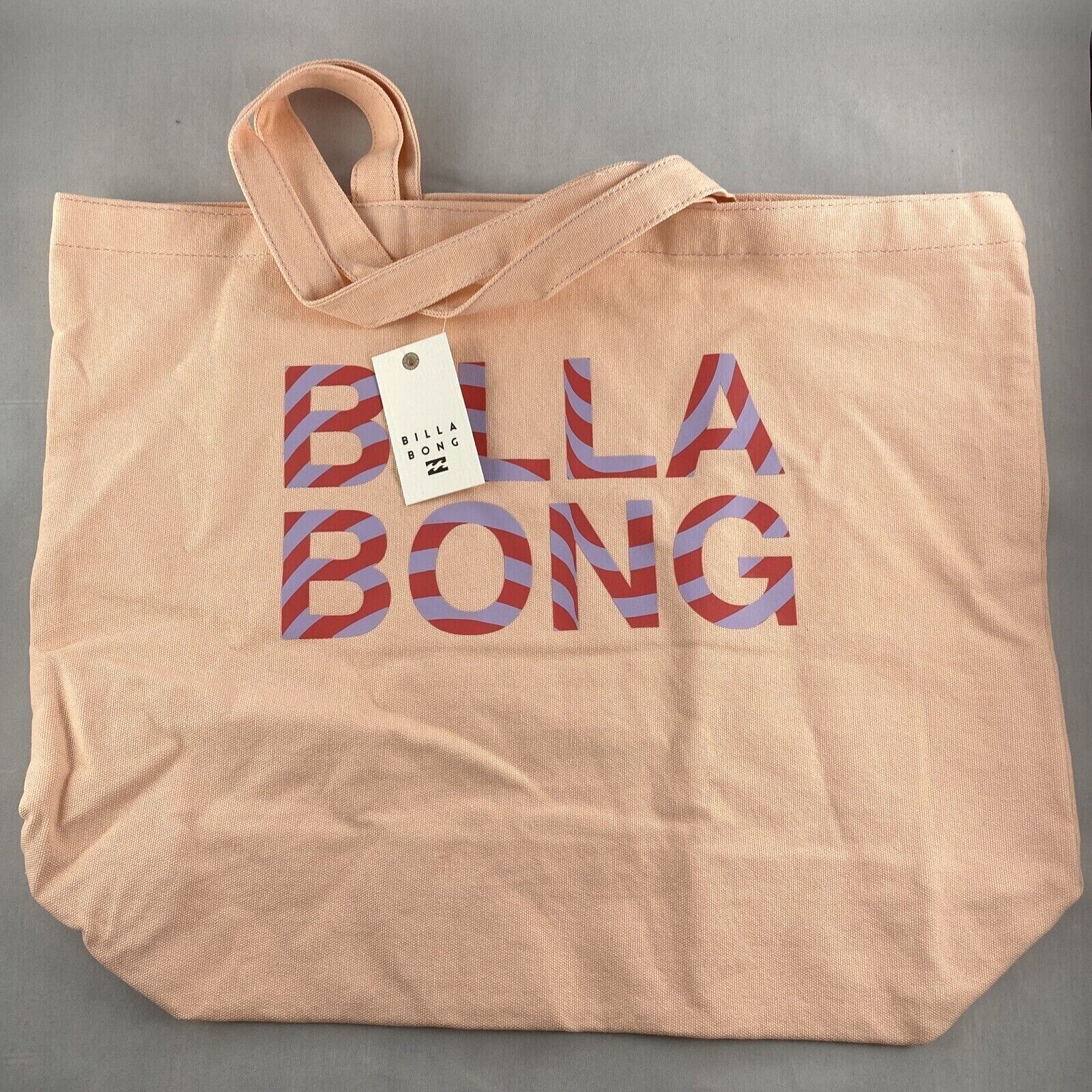 BILLBONG ‘Surf’ 100% Cotton Canvas Tote Bag – Tropical Peach (TPE)