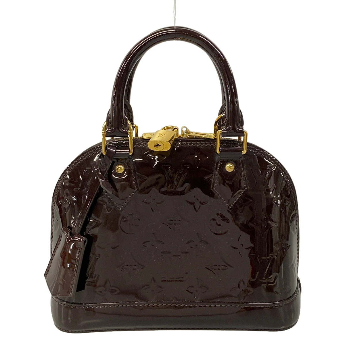 LOUIS VUITTON Alma BB M91678 Amarante Monogram Vernis SN4176 Handbag