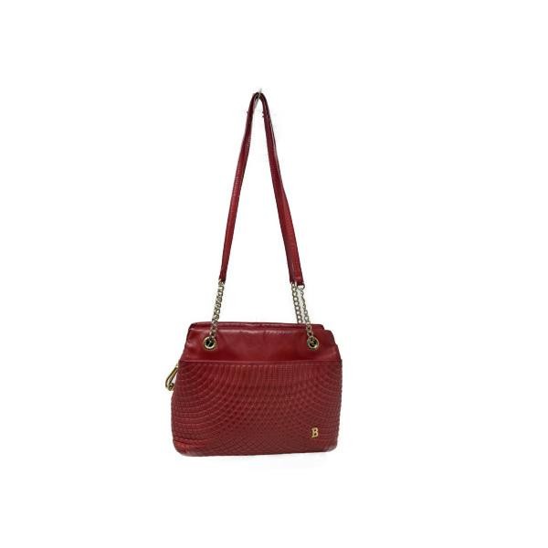 BALLY Lamb Leather Chain Tote Bag Used