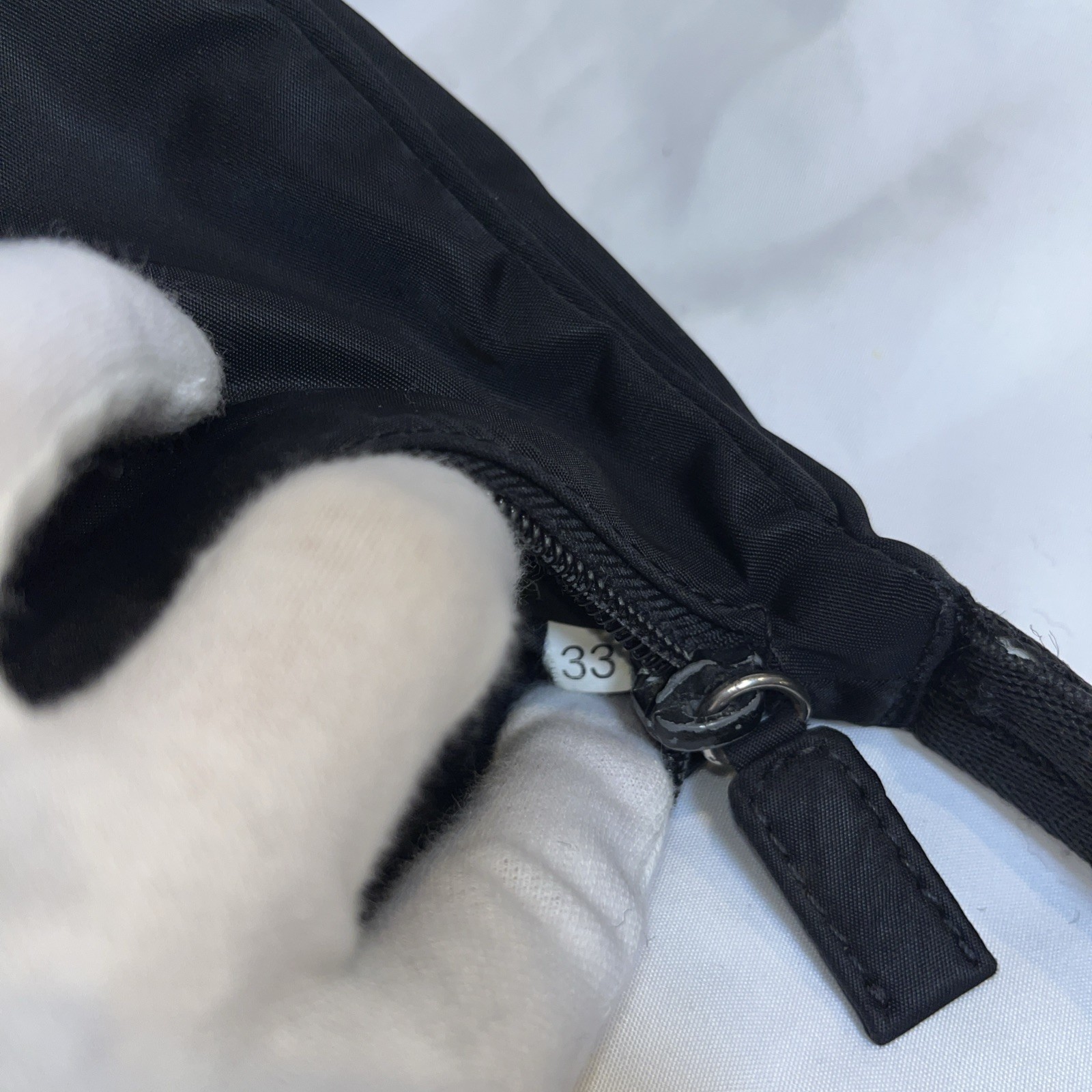 PRADA Nylon Tessuto Hobo Bag Mini Hand Bag Black Italy