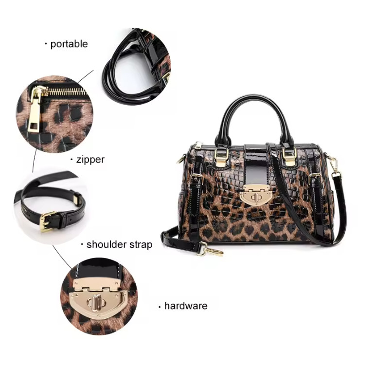 cow hide leopard print purse high quality unbranded manufacturer chinese