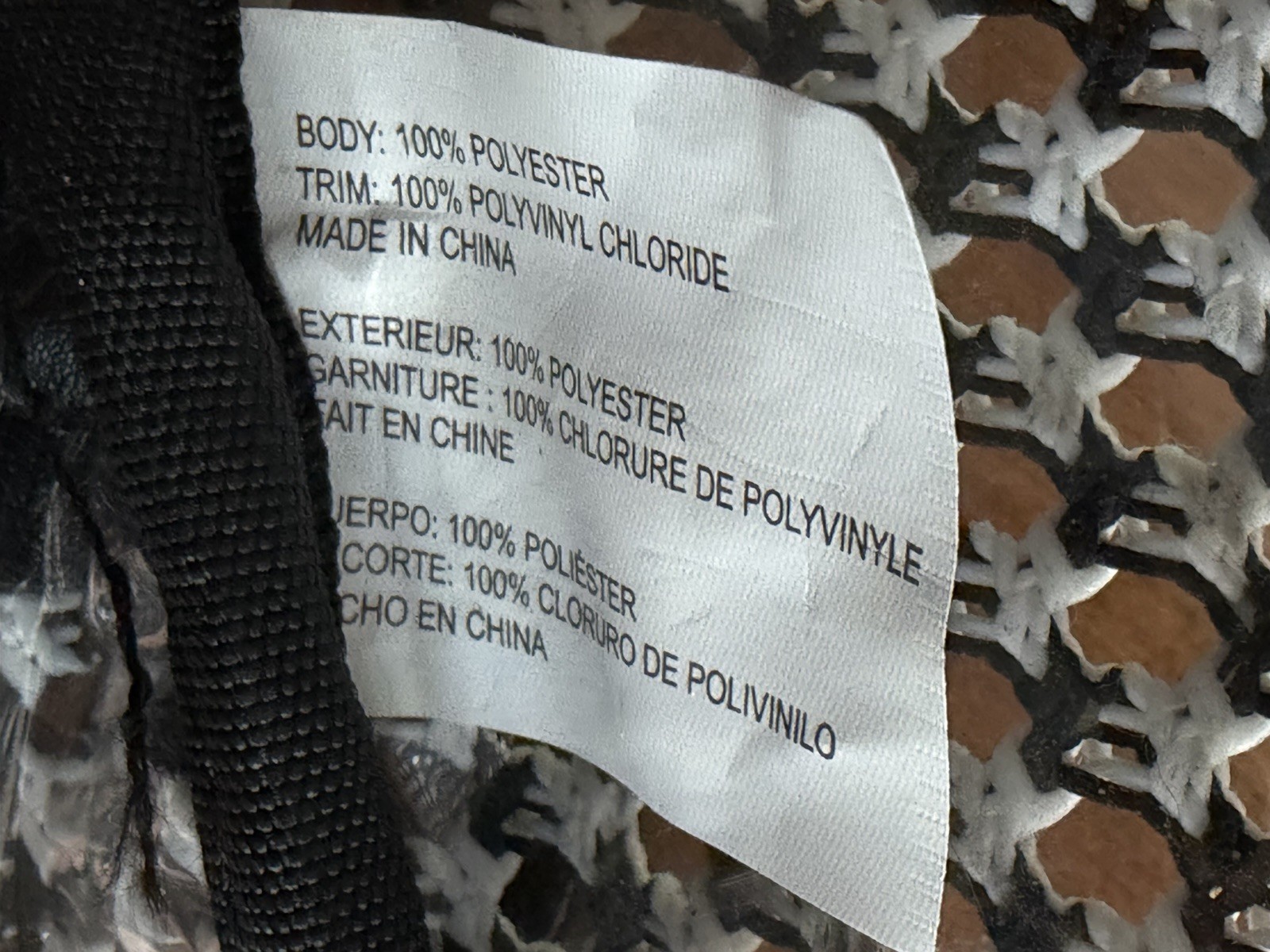 Steve Madden Black & White Knit Pattern Small Backpack Double Zip Detach Strap