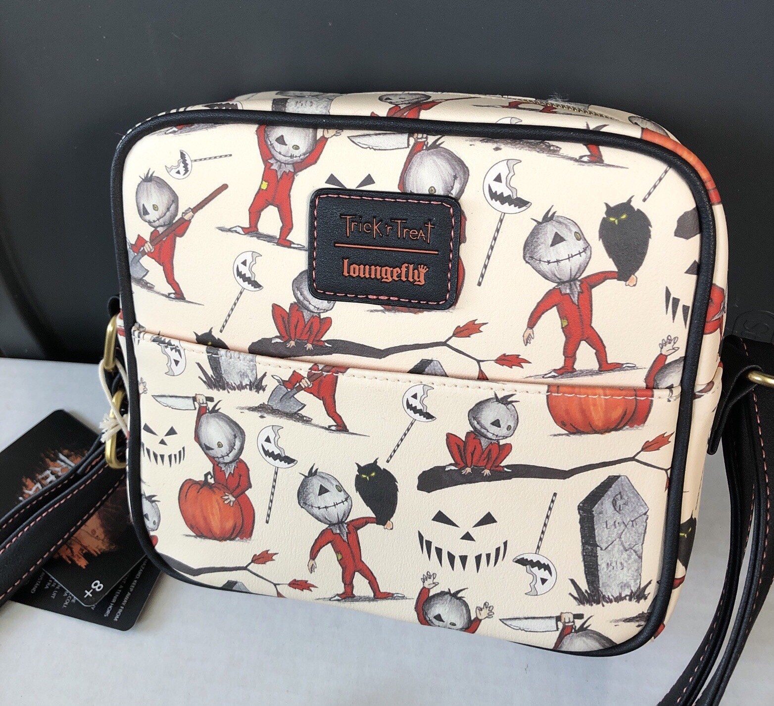 Loungefly Trick R Treat Sam Crossbody All Over Pattern Bag Purse NEW WITH TAG