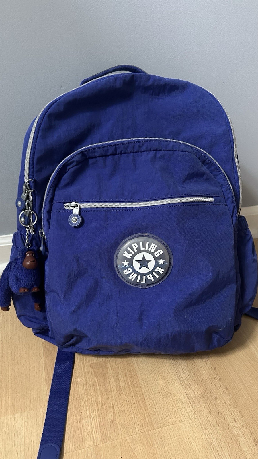 Kipling Seoul Go Backpack Laptop Travel Nylon Twilight Blue Glitter 13″