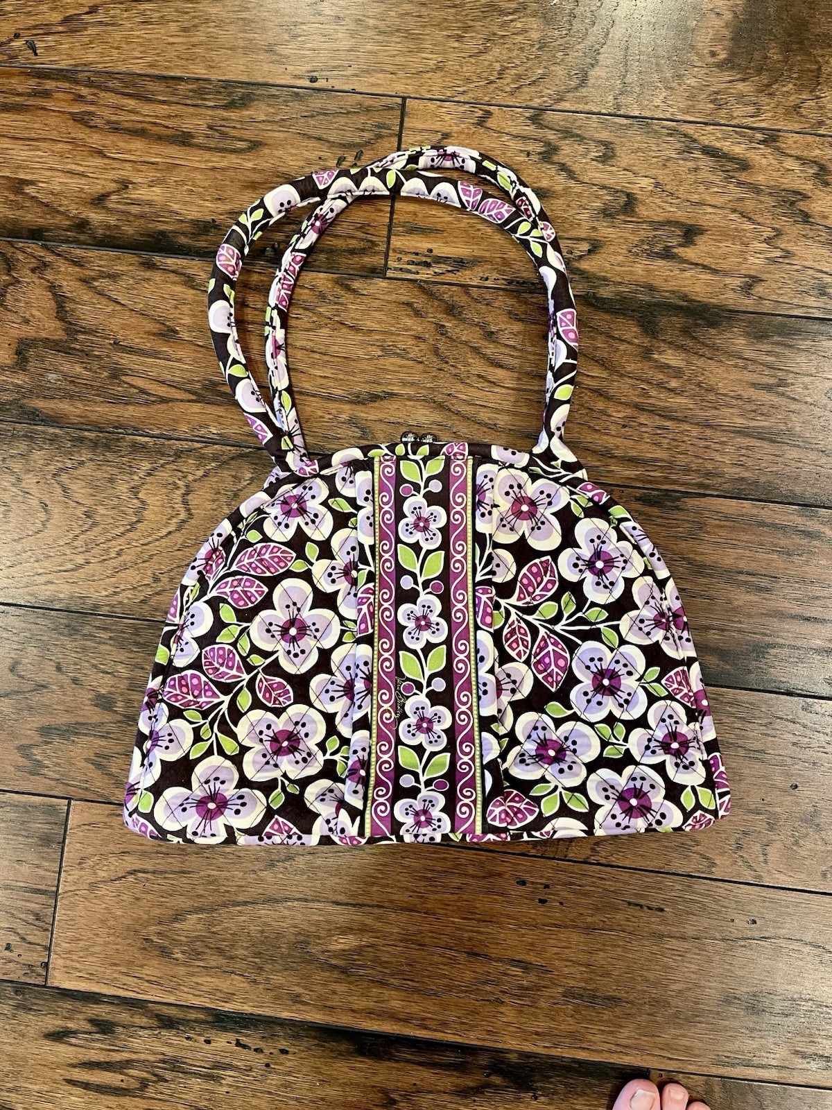 Vera Bradley Eloise Kisslock purse retired “Plum Petals”