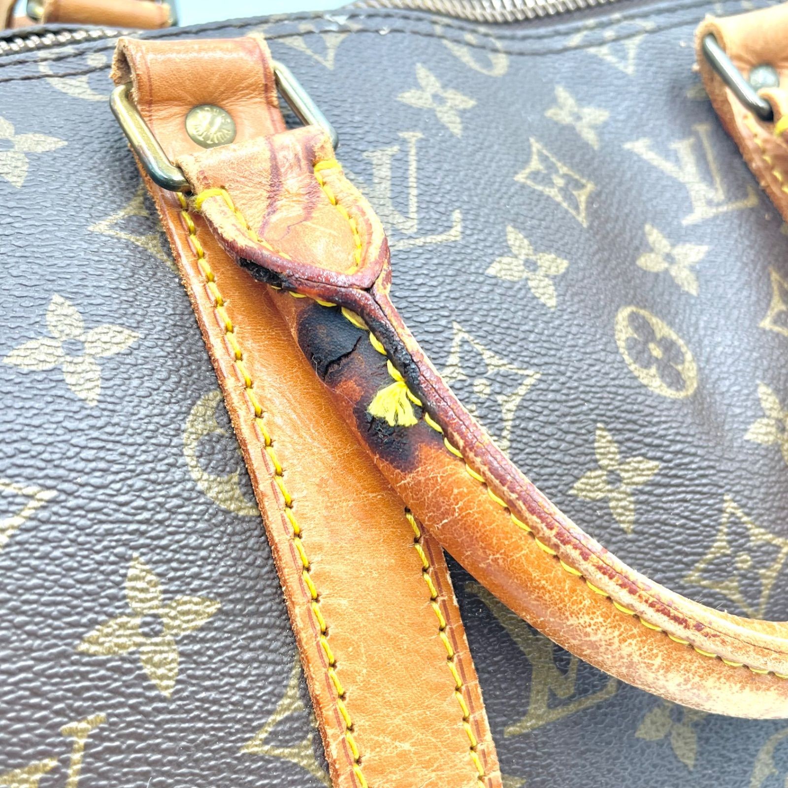 Auth LOUIS VUITTON MonogramKeepall Bandoulière 50 2Way Boston Bag M41416 2Y9386
