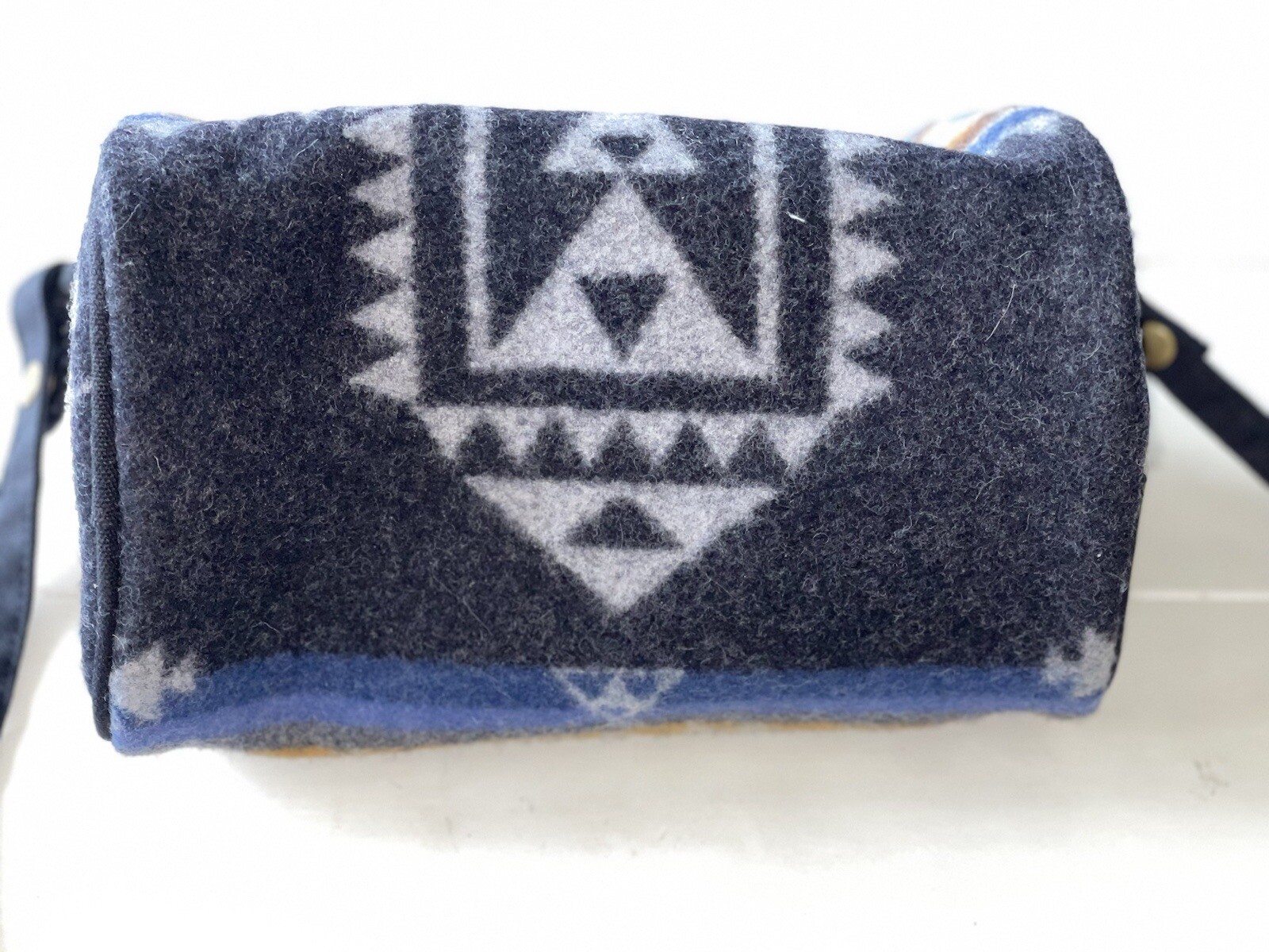 Pendleton Travel Kit Bag, Blue And Gray Wool Bag