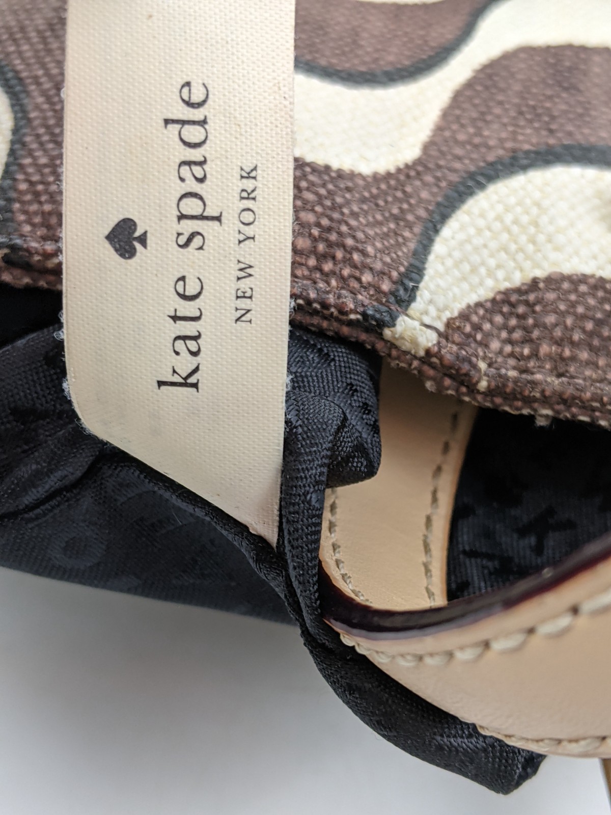 Kate Spade South Poplar Street Francis Tote, Brown Painterly Wave RARE