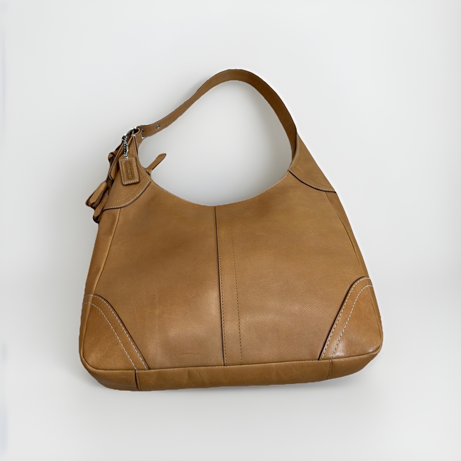 Archive Coach Hamilton Hobo F10280 Glove Tanned Leather Camel Shoulder Bag Y2K