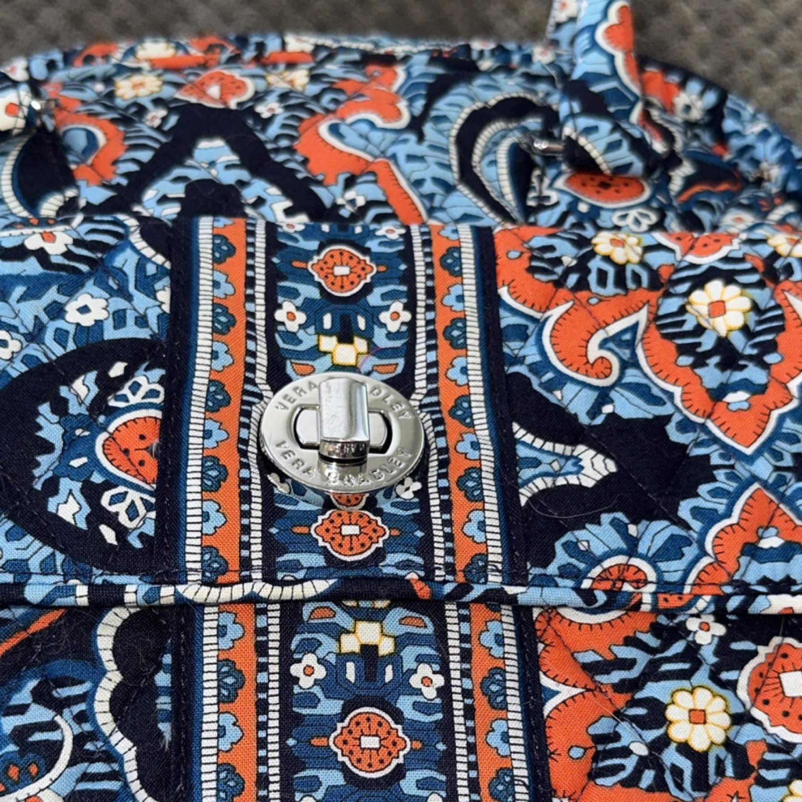 Vera Bradley Bag Blue Orange White Marrakesh patt. 2014-15, RETIRED