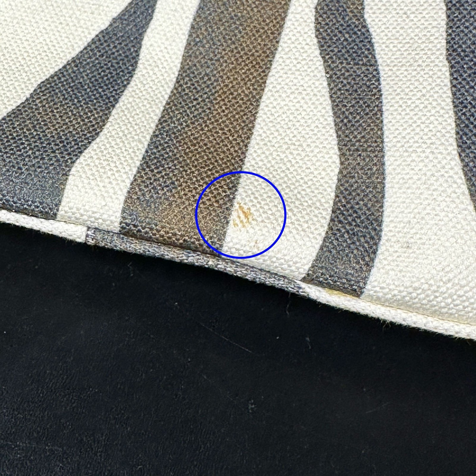 Dooney and Bourke THE SMITH BAG Zebra Print Canvas Leather Handles Tassels