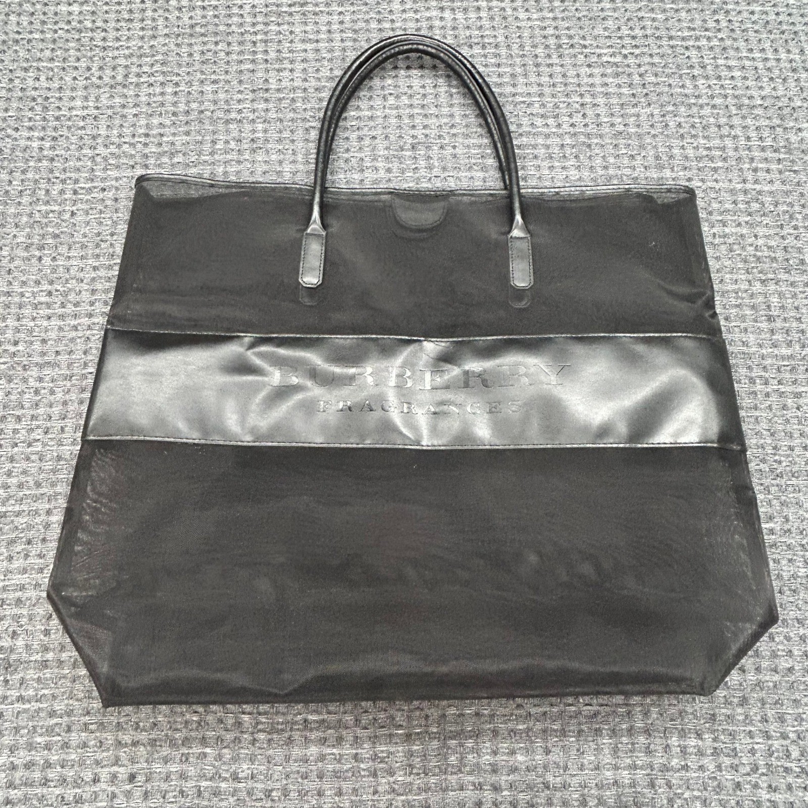 Burberry Fragrances Large Black Tote Bag Shopper Travel Weekender Promotional