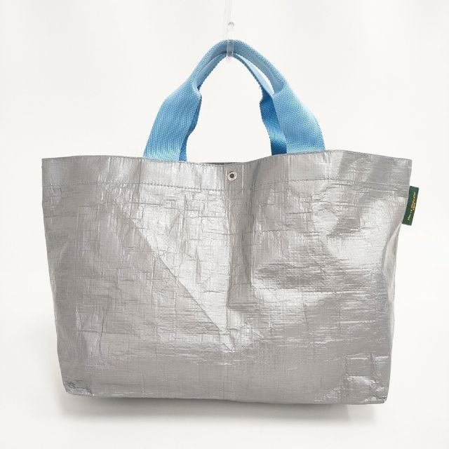 Herve Chapelier Marche Bag M 2012PP Tote Bag Silver Blue Gri 6-0705G∞