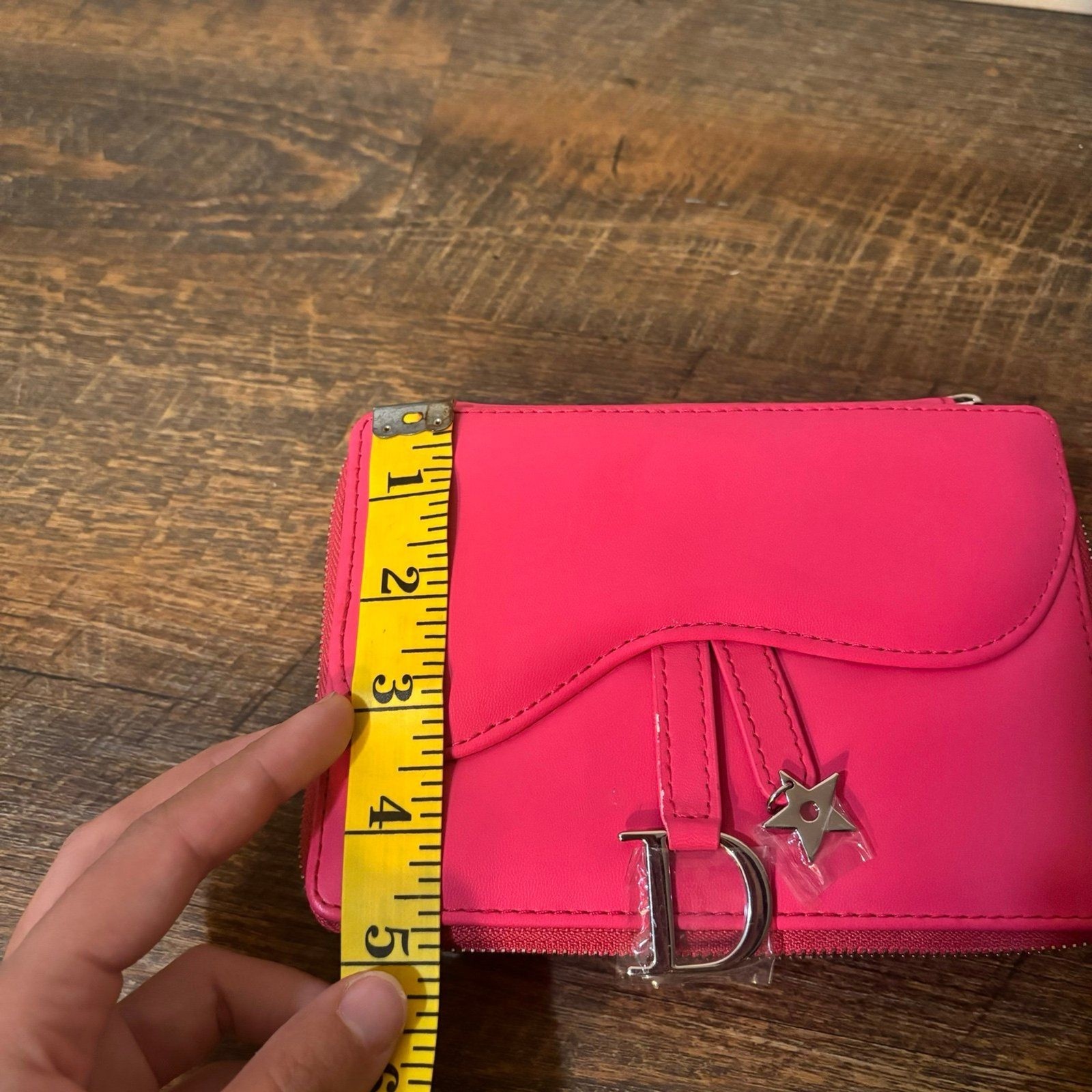 Christian Dior Addict Vanity Pouch Case with Mirror Pink Star D 17x12x4cm RARE