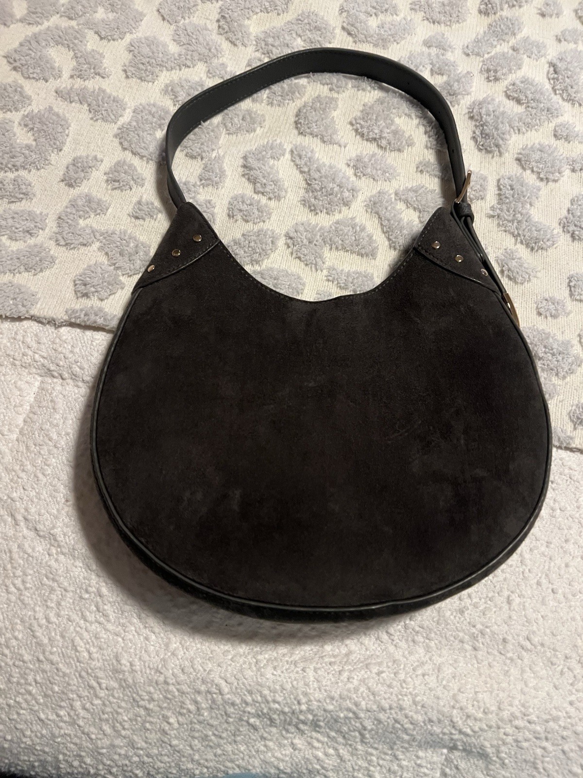 A New Day, Charcoal Gray Suede Like Women’s Shoulder Bag