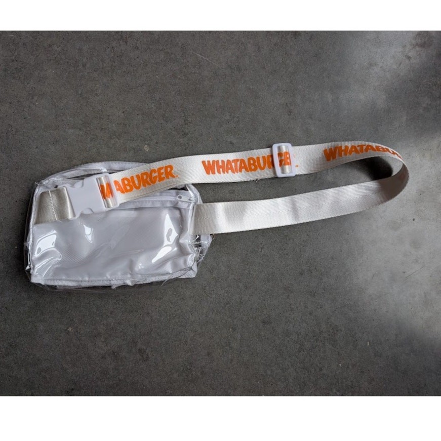 Novelty WHATABURGER Crossbody Bag Hip Pack Fanny Pack Clear Concerts See-Through