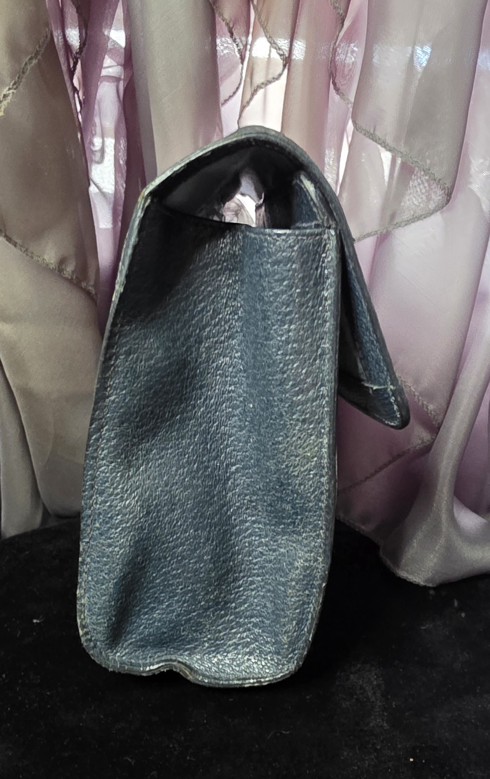 Gucci Vintage GG Web Clutch Blue Canvas