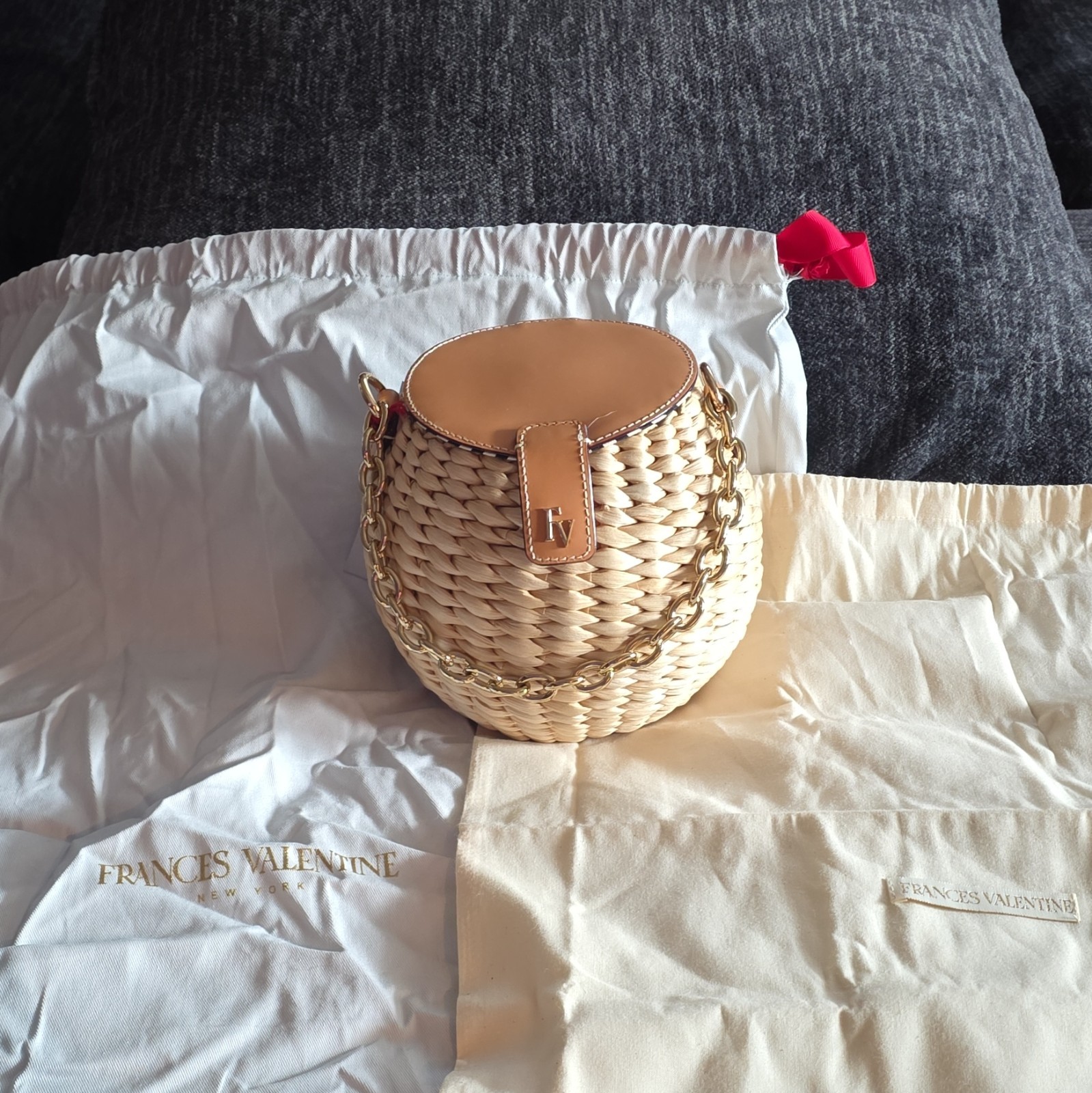 Frances Valentine Tan Honey Pot bag