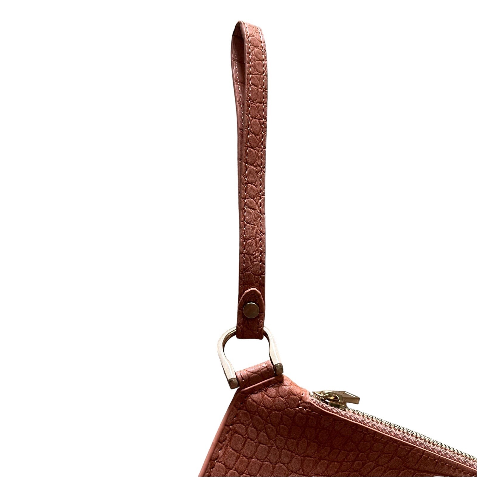 A New Day Women’s Coral Pink Alligator Printed Large Wristlet Zip Pouch