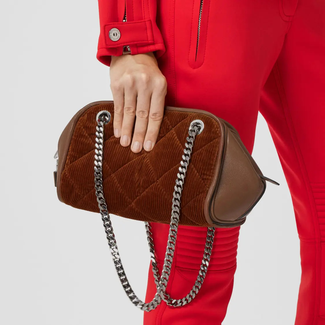 Burberry Cube Bowling Bag Handheld Single Shoulder Bag Women’s 9.4×5.9×6.3 in