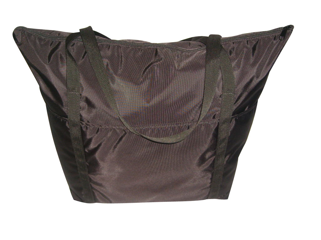 Tote Bag With Three Outside Pockets , Large Ladies Tote, Carry On Made In USA.