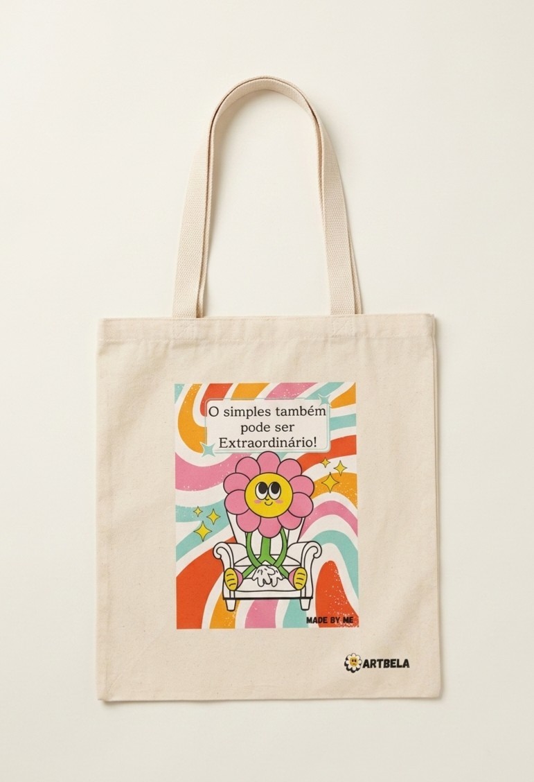 Artbela Eco Tote Bag – “O simples também pode ser Extraordinário” Retro Flower