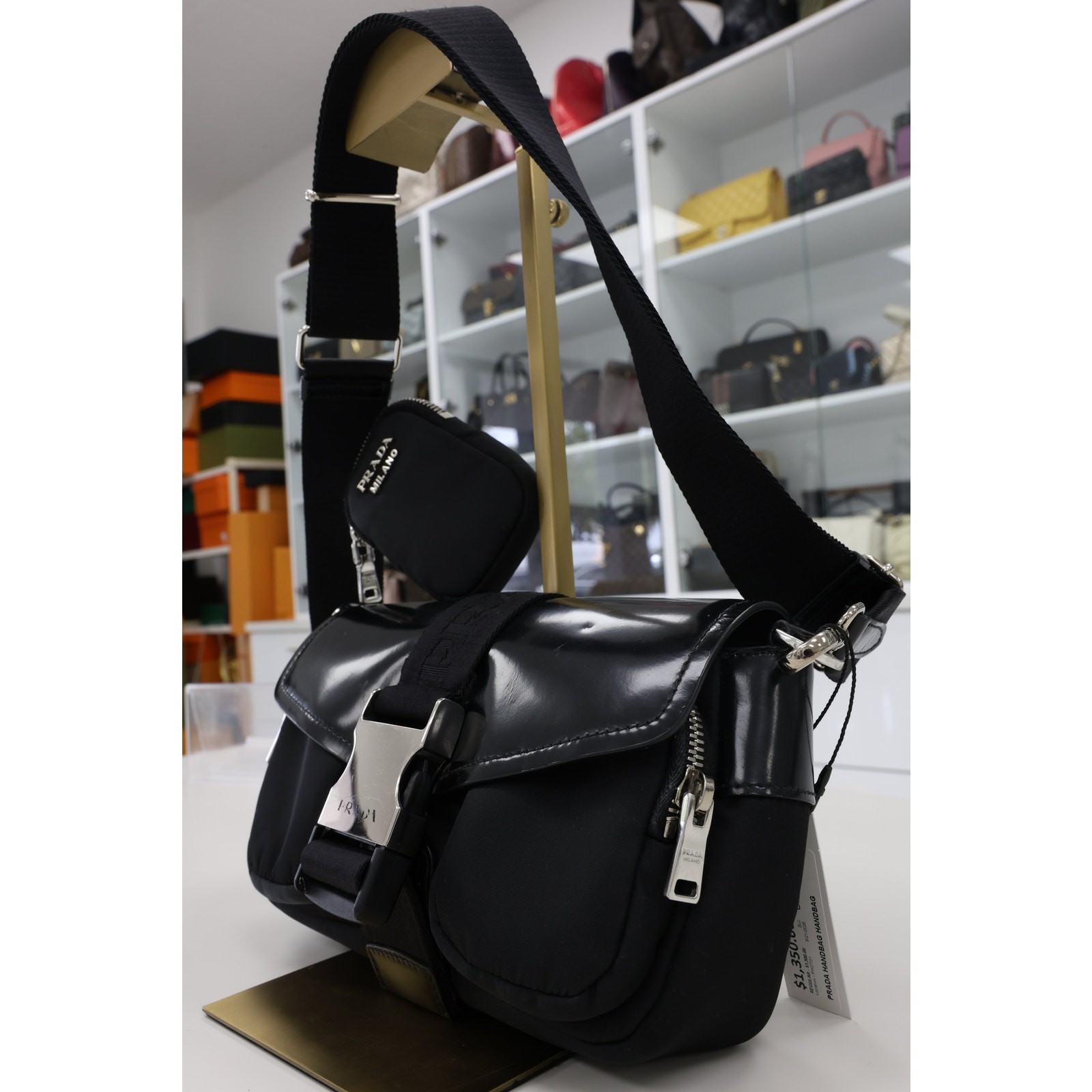 PRADA POCKET CROSSBODY HANDBAG