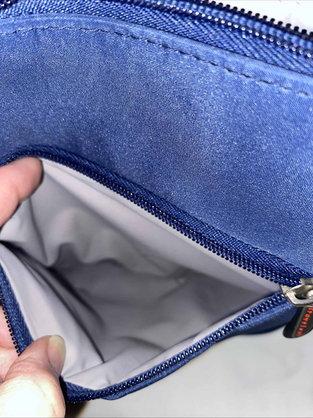 Travelon Blue And Gray Crossbody Bag