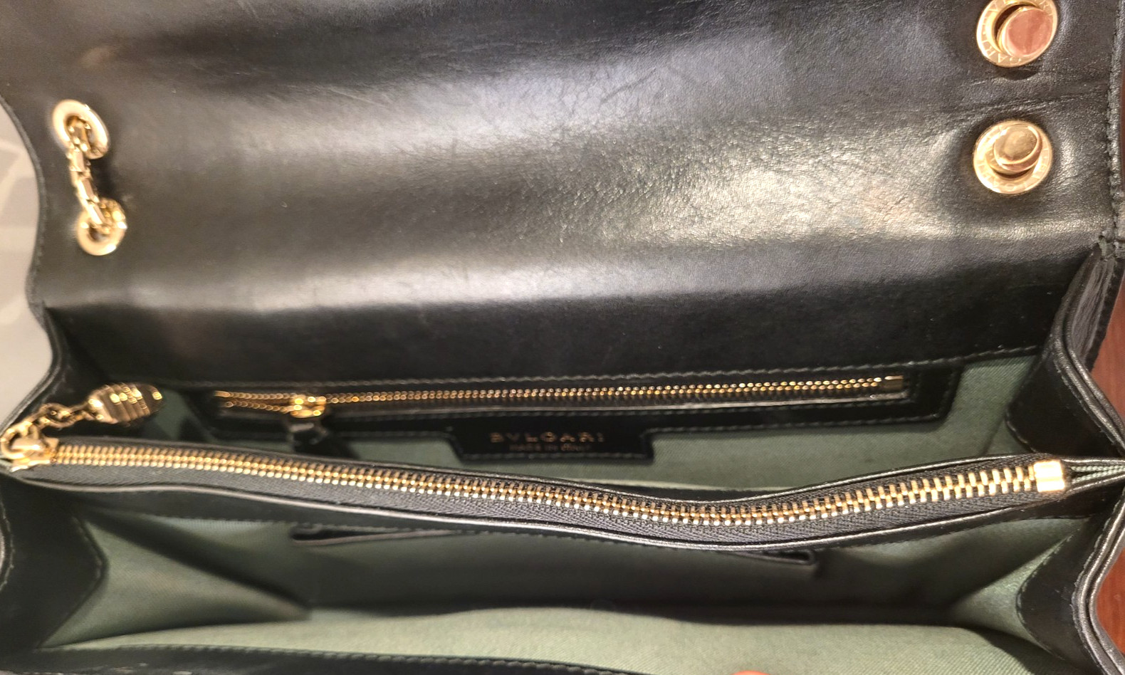 Bvlgari Black Leather Serpenti Forever Crossbody Bag #30706580 pre-owned
