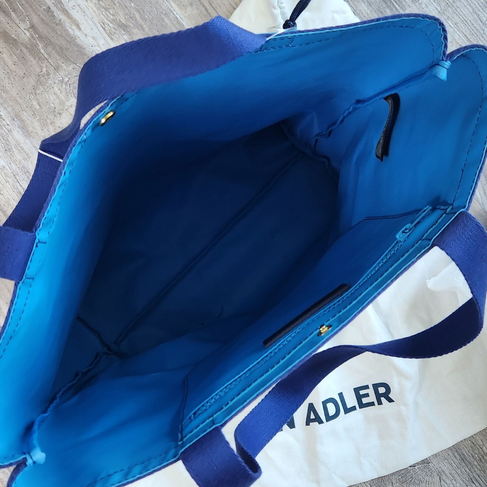 Jonathan Adler Talulla Large Beach Tote Navy White Feather Medallion Bag New HTF