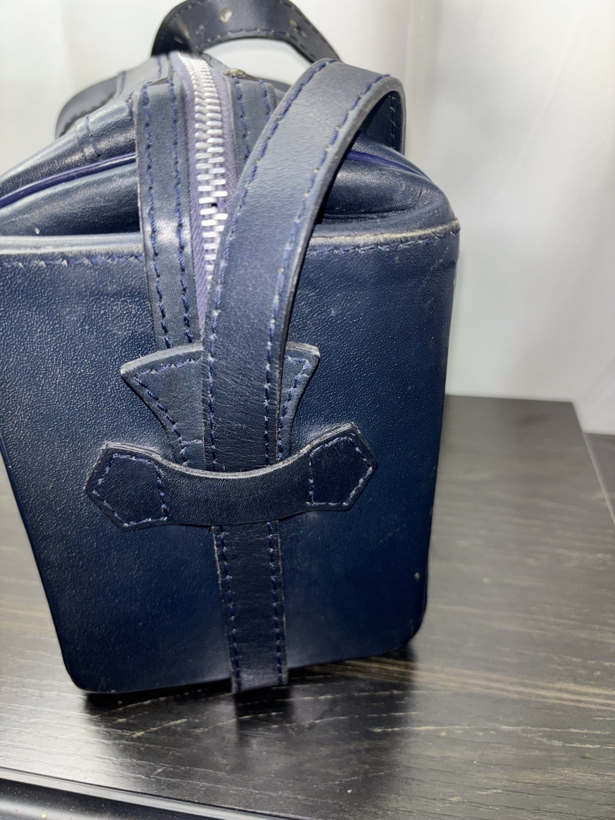 Christian Dior Navy Oblique Trunk Style Vintage Bag