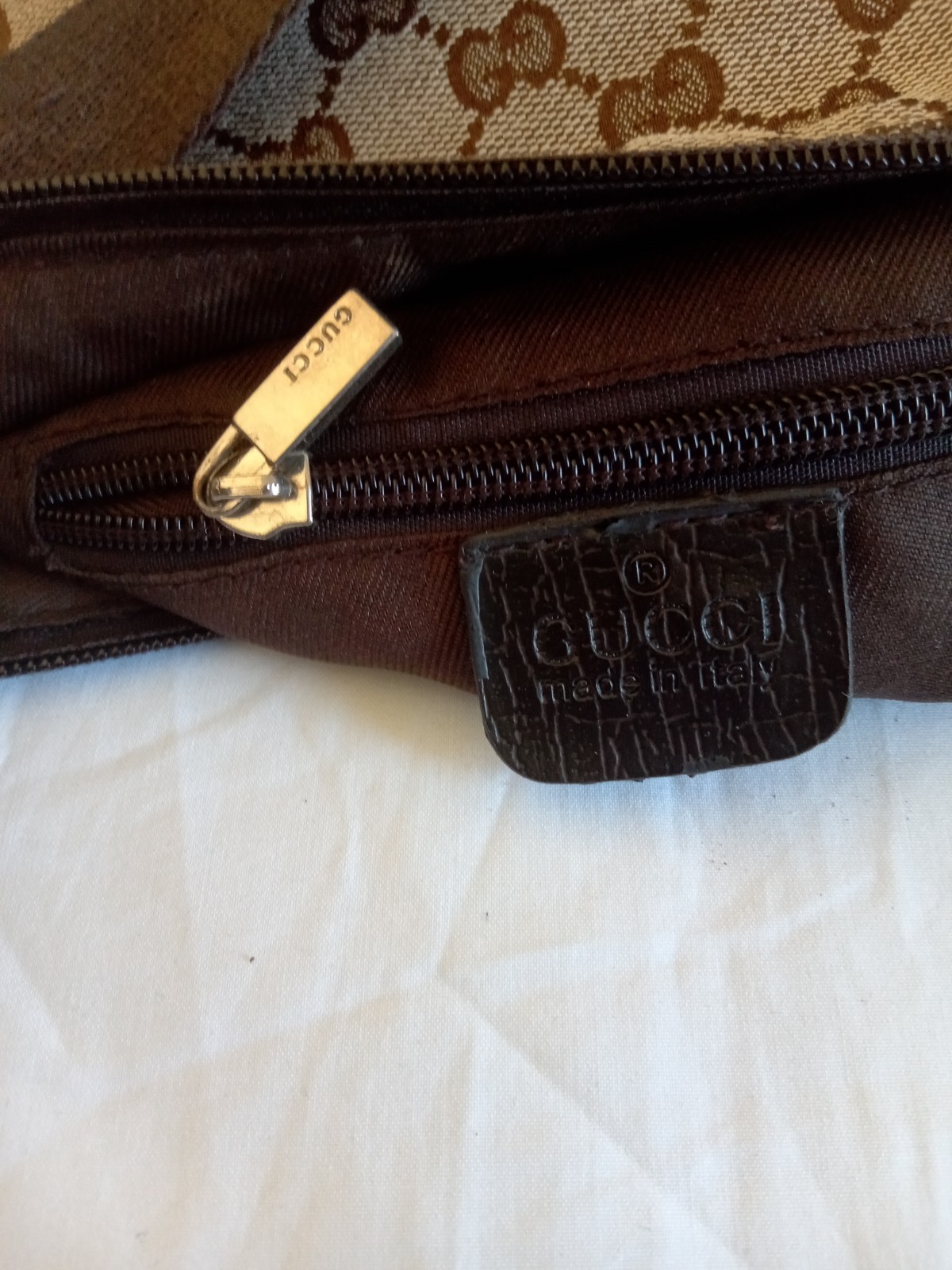 Gucci Brown Canvas Bag