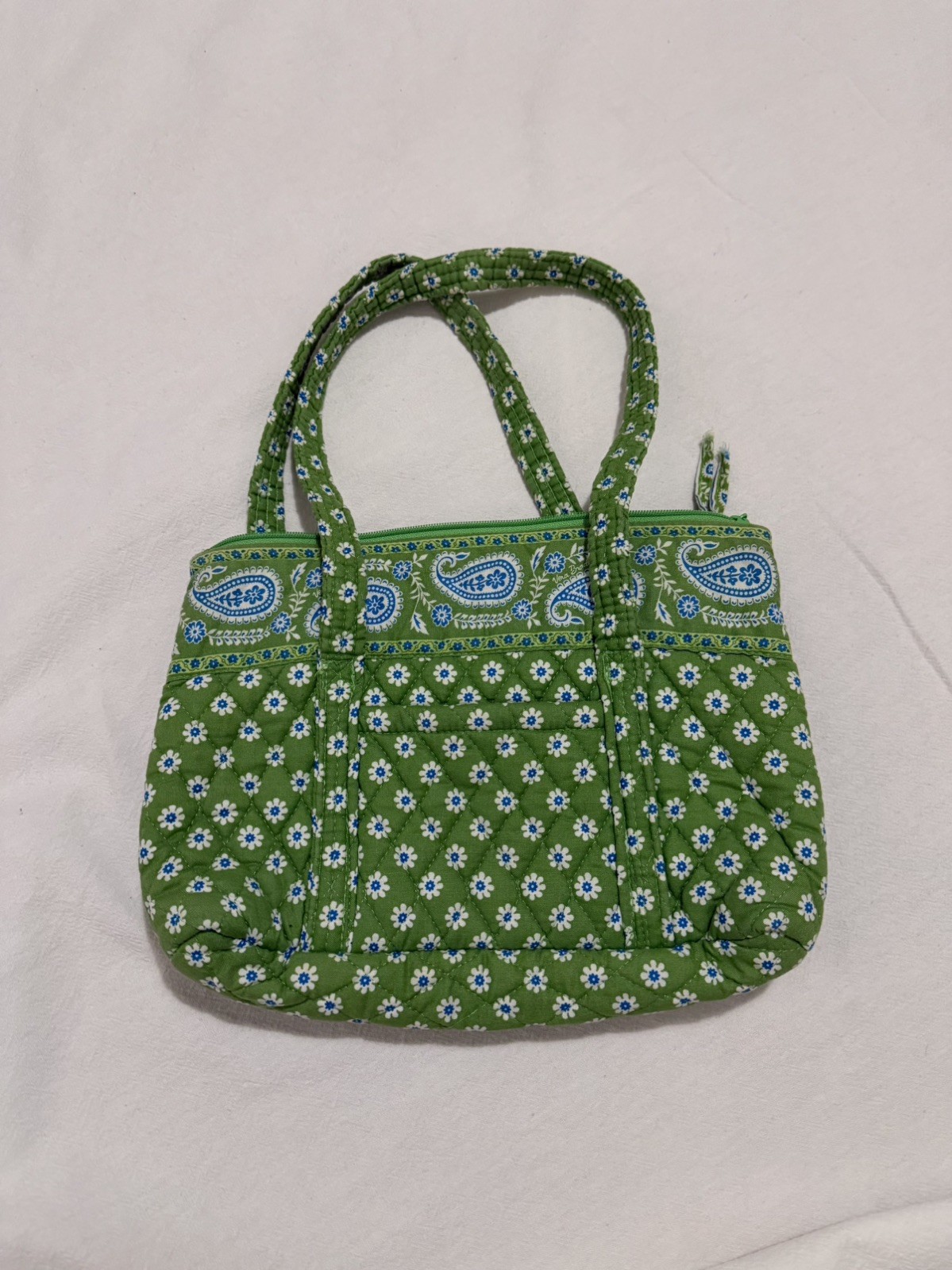VTG Vera Bradley Small Betsy Green Floral Cotton Quilted Bag RETIRED Y2K EUC