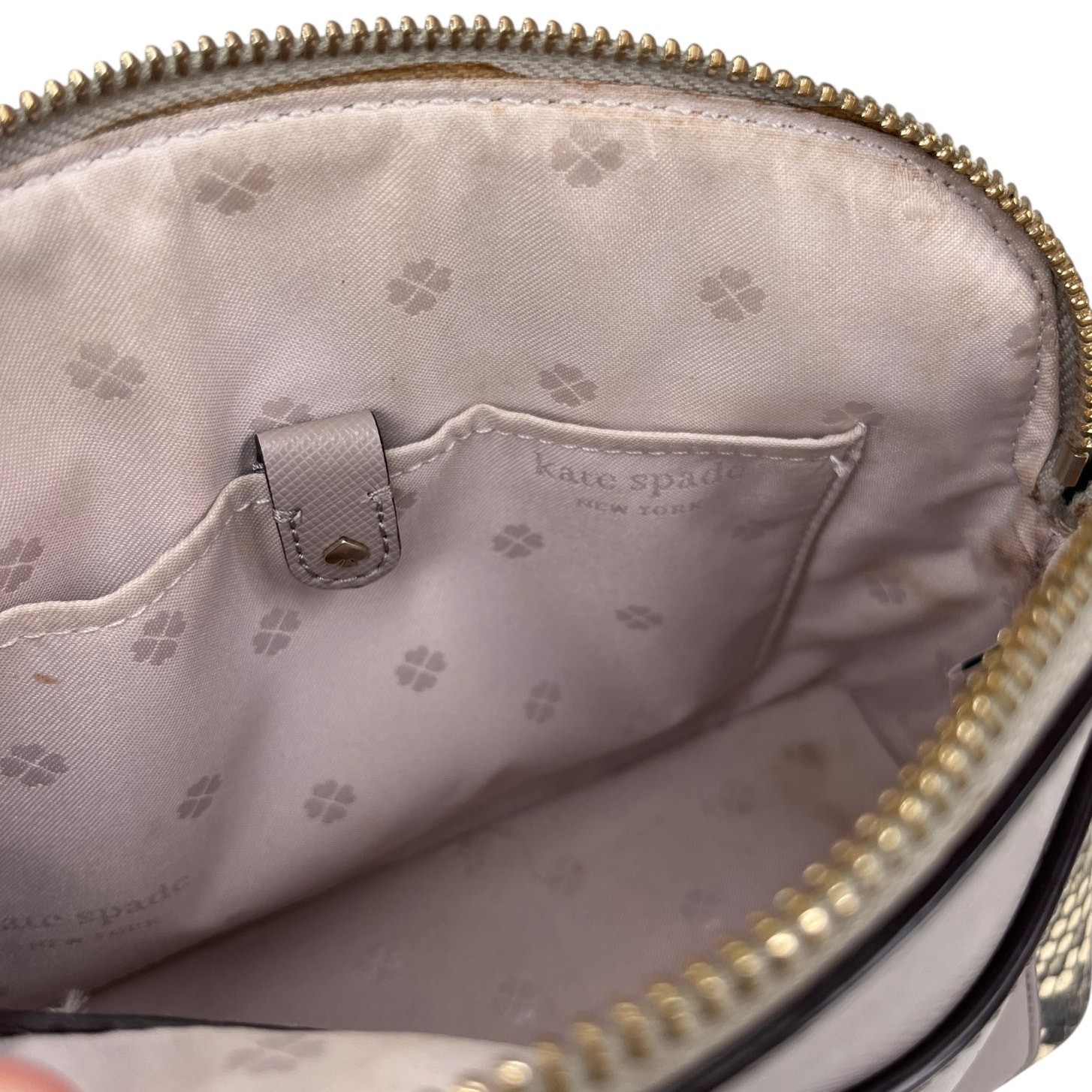 Kate Spade NY Louise Python Embossed Taupe Crossbody Purse