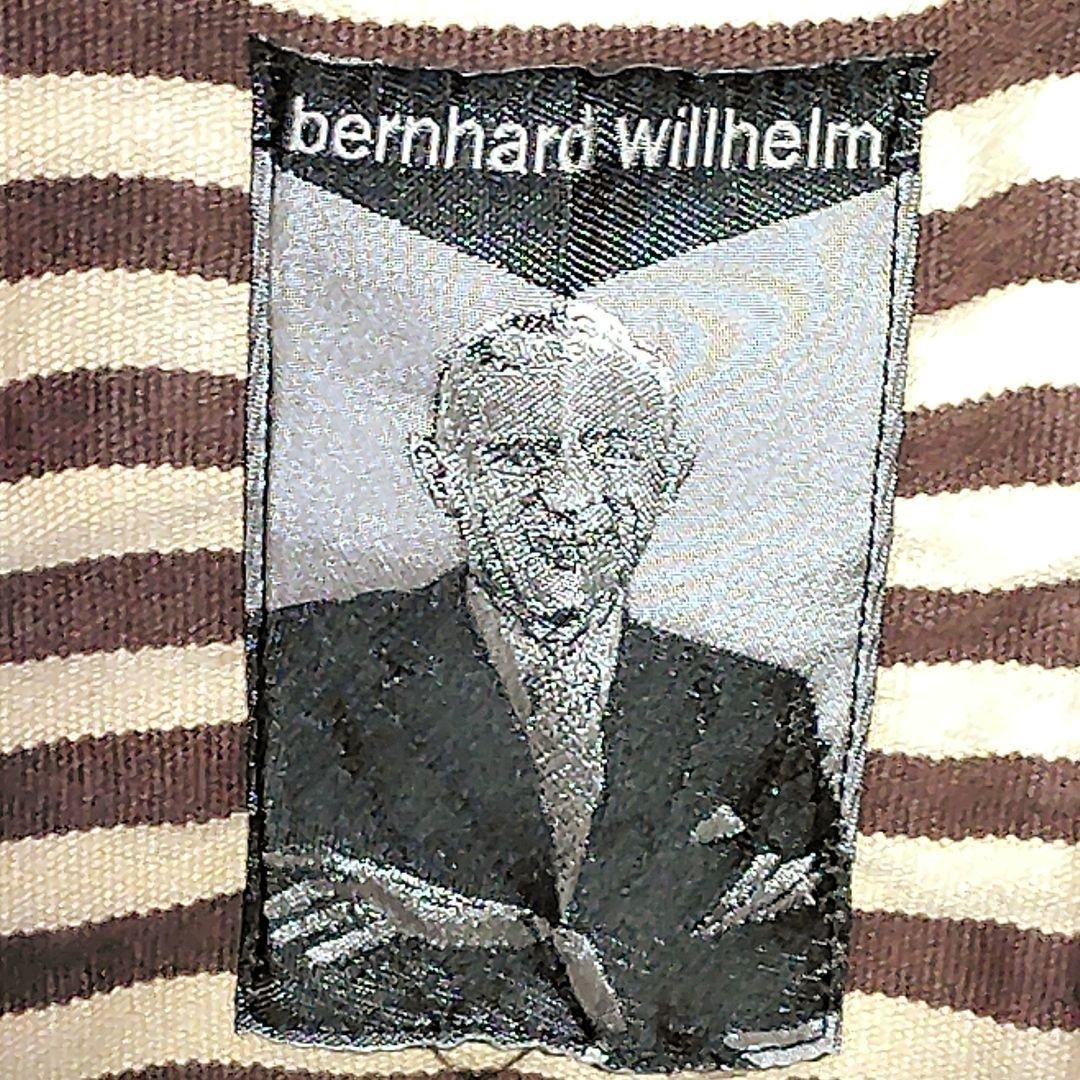 Bernhard Willhelm Canvas Tote Bag Striped Beige Brown Designer A4 Casual Stylish