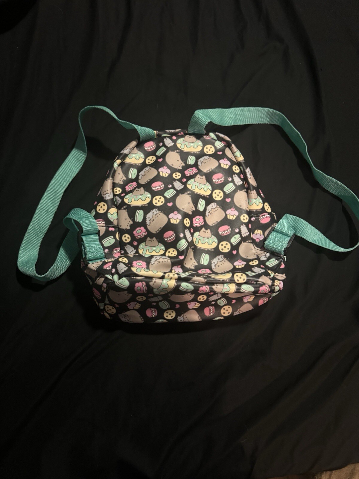 Pusheen Friends Mini vinyl Backpack Purse doughnuts macarons Black Sweets
