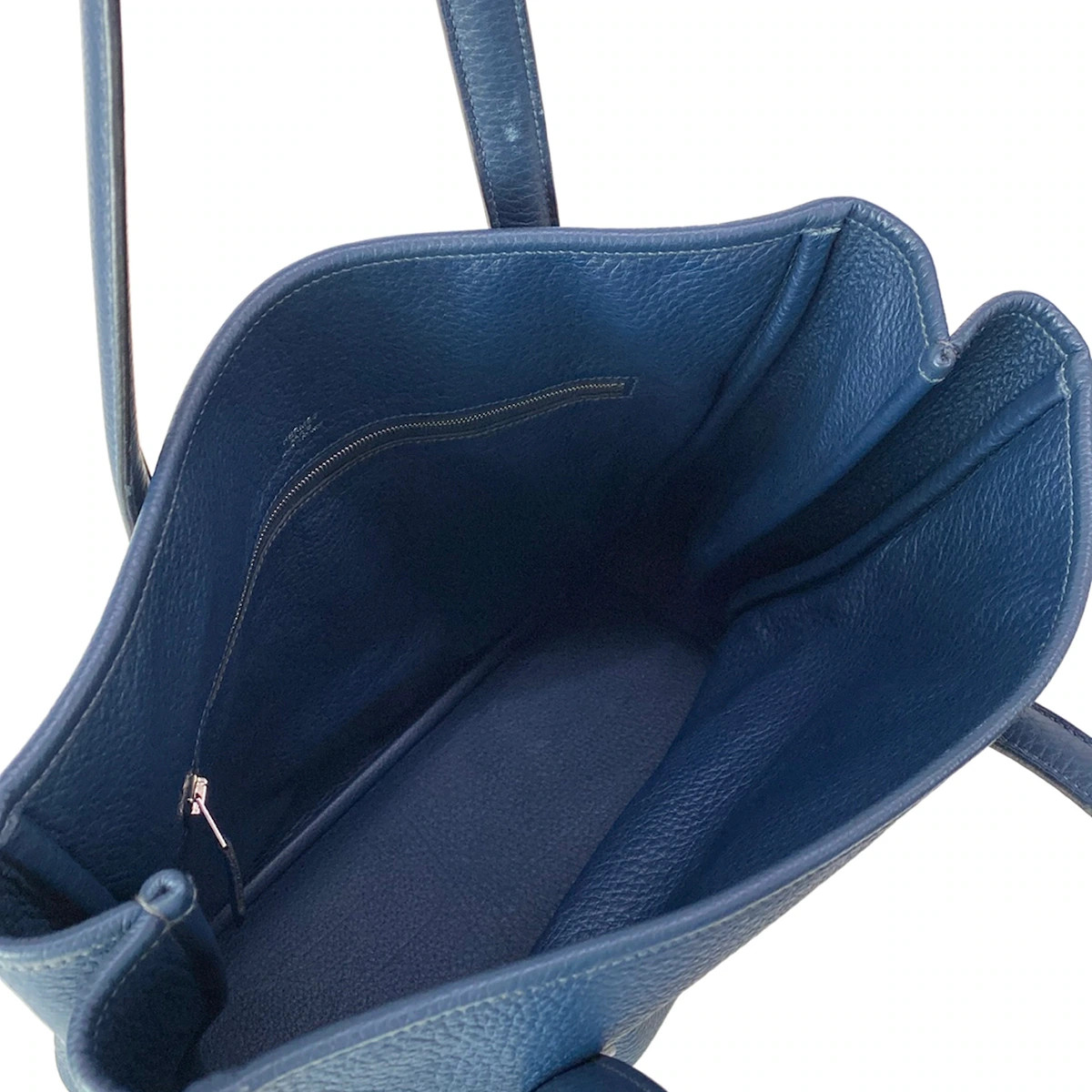 HERMES Victoria Cabas 32 Dark Navy Taurillon Clemence Square L Tote Bag