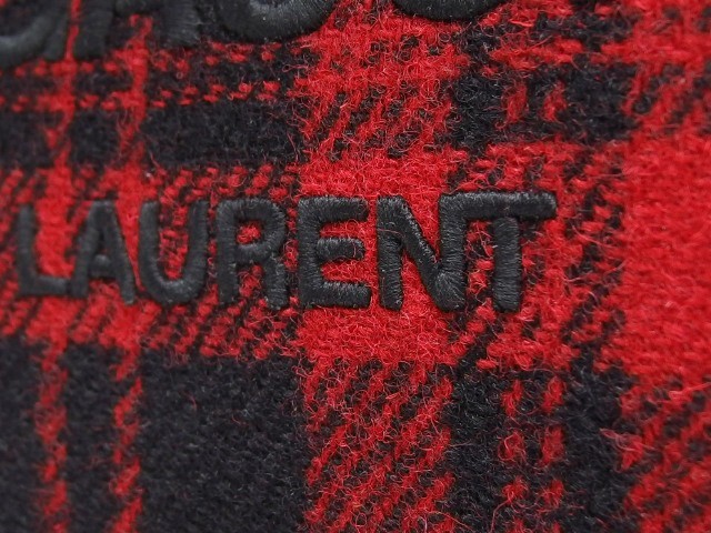 Saint Laurent Paris Rib Gauche Tote Bag, Check Pattern 1OT02042