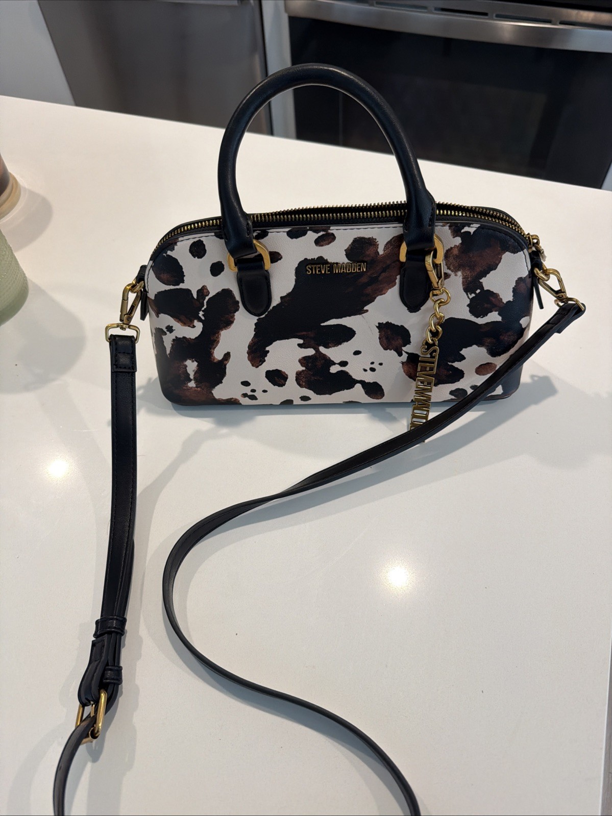 Steve Madden Handbag Cow Print Shoulder Bag