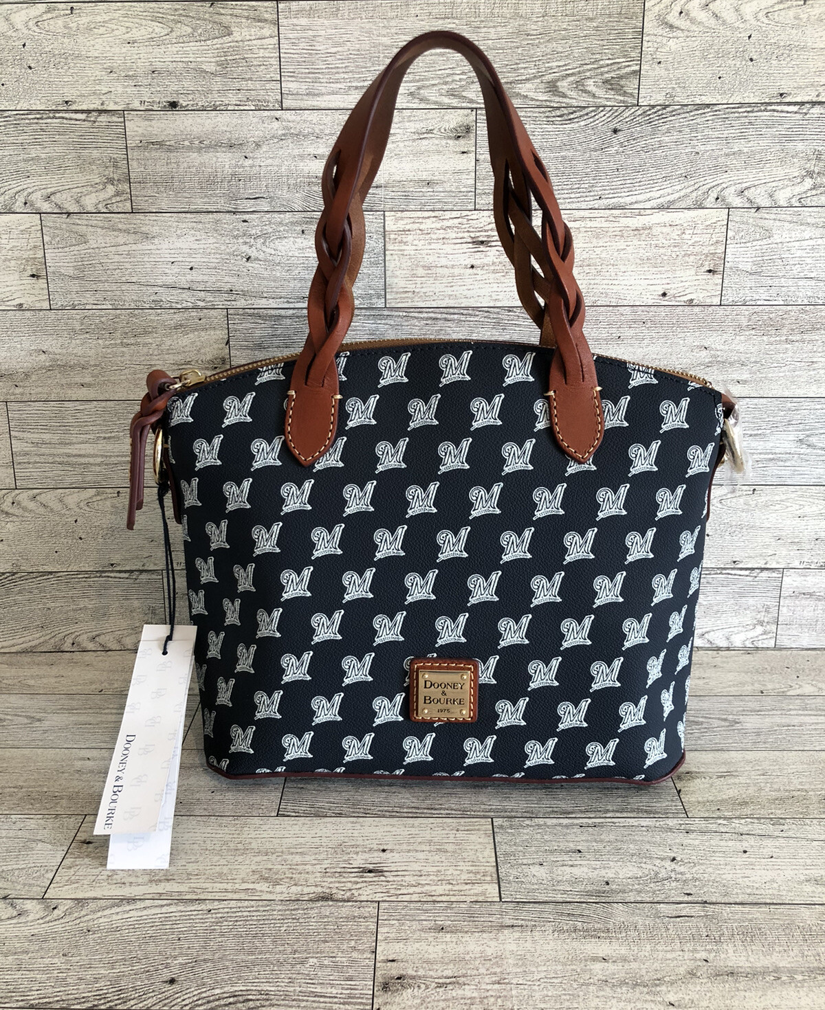 NWT Dooney & Bourke MLB Milwaukee Brewers Small Celeste Purse Bag MSRP $248