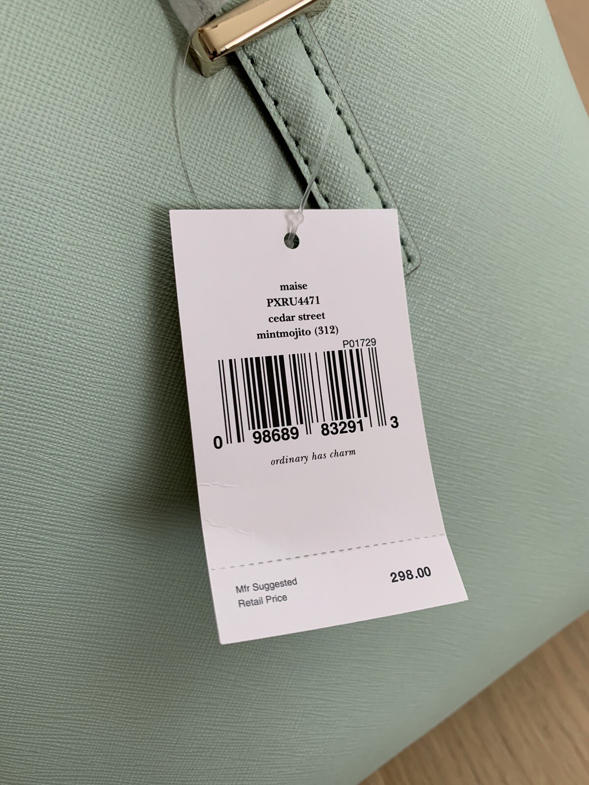 New Kate Spade Cedar Street Maise Mint Mojito Satchel Handbag Purse PXRU4471
