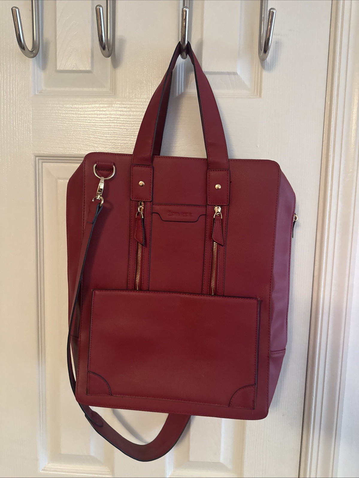 Estarer Womens Business Briefcase Laptop Backpack PU Leather Briefcase Bag