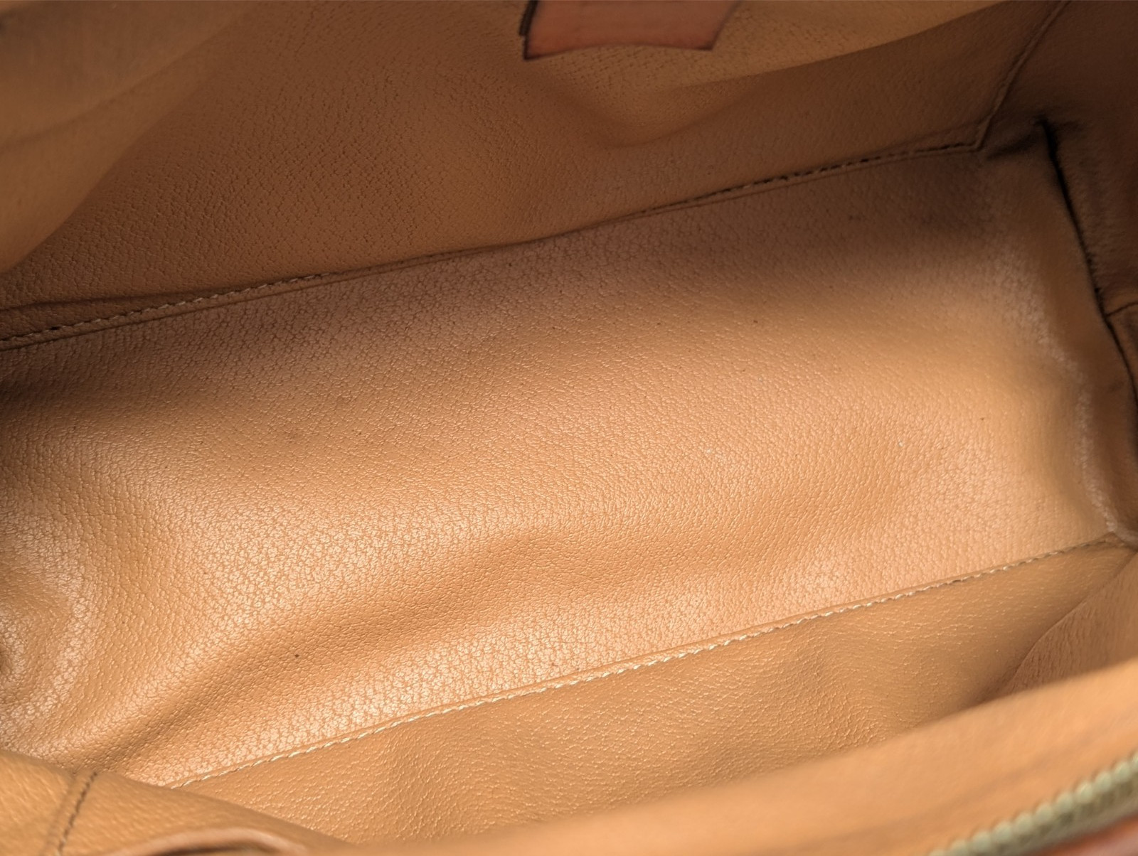 CELINE Pouch Clutch Hand bag Purse Macadam Brown PVC Leather