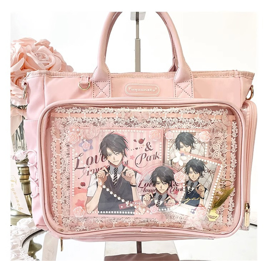 Puppy Itabag Lolita Backpack Handbag A4 Transparent Shoulder Crossbody Bag Tote