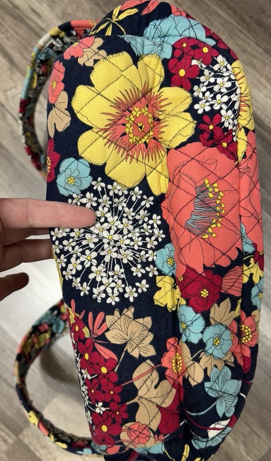 Vera Bradley Large LapTop Backpack “HAPPY SNAILS” Rare Floral Fabric School