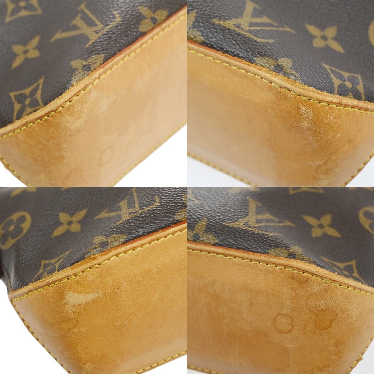 LOUIS VUITTON Logo Trotteur Shoulder Bag Monogram Leather Brown M51240 79YJ146