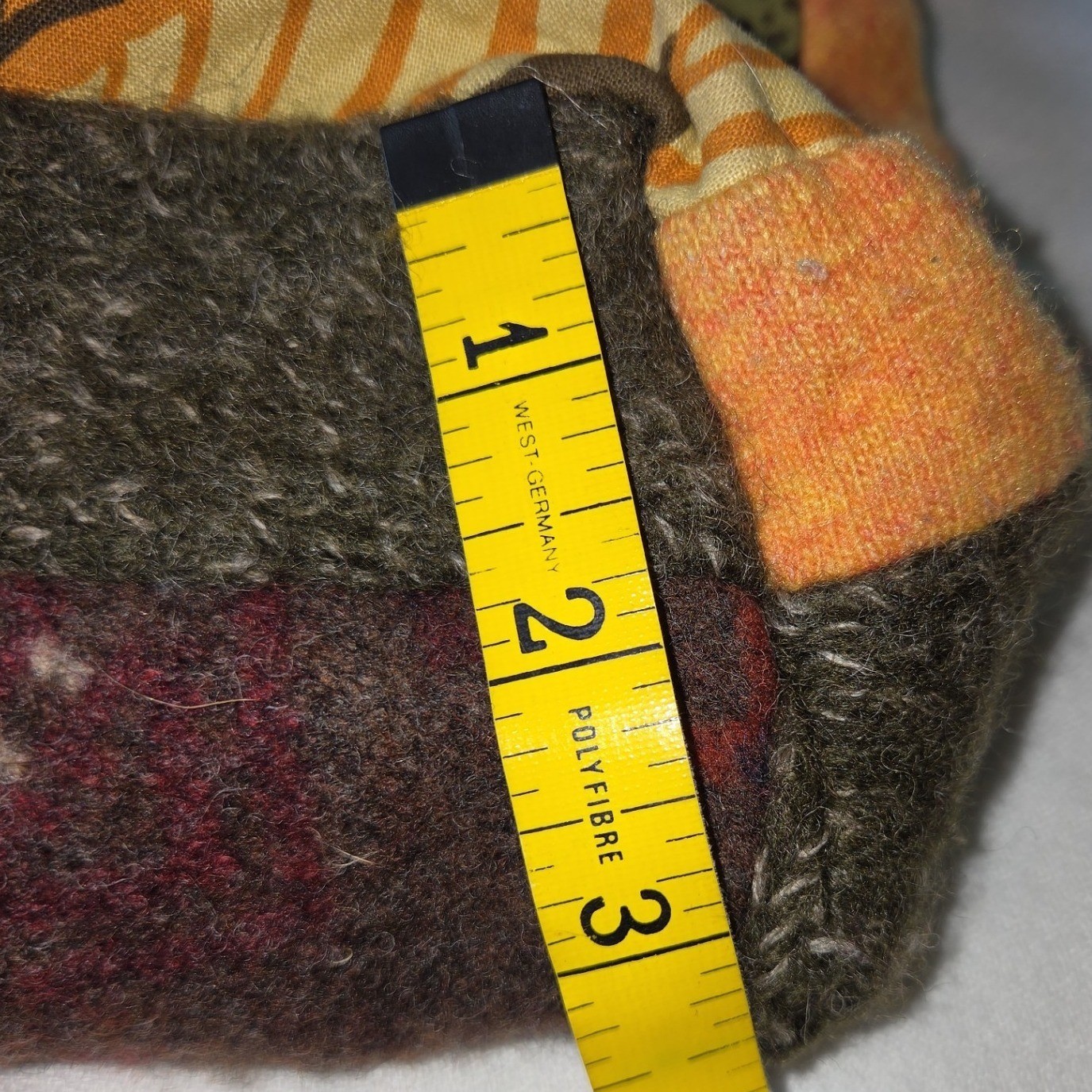 Handmade Patchwork Shoulder Bag Multicolor Excellent Wool Fabric Boho