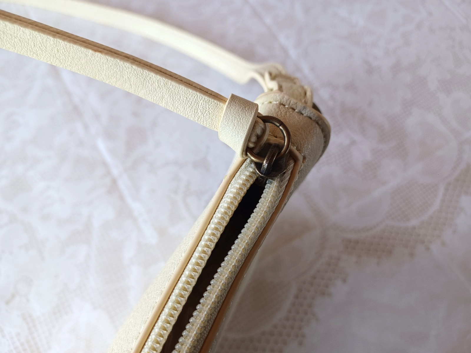 NWT Sonoma Goods for Life Pale Yellow Purse 10″ x 7″ Faux Leather Shoulder Strap