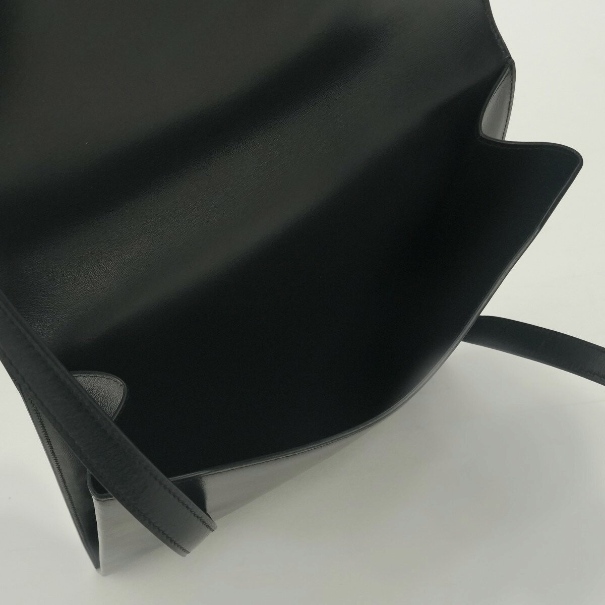 Hermes Vintage Shoulder Bag Box Calf Leather Noir Black I Stamp W8.7xH9.8in 99
