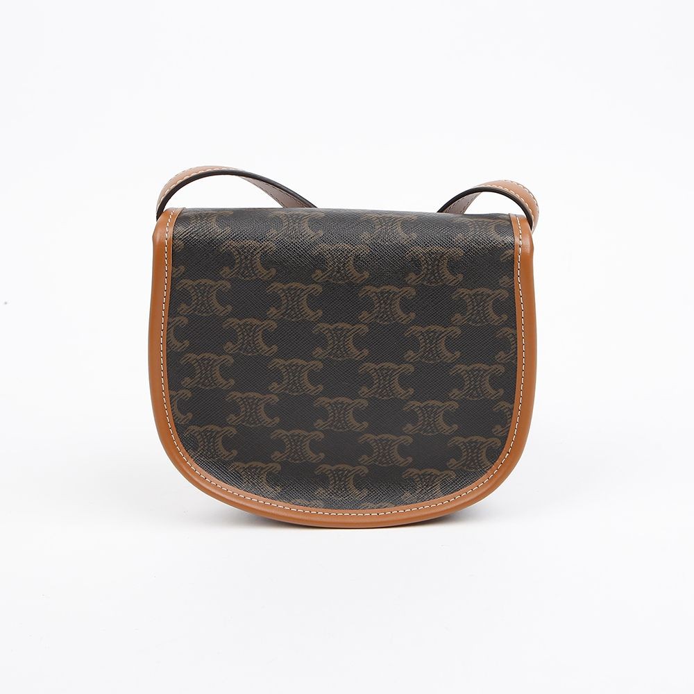 Celine Mini Triomphe Canvas Calf Shoulder Bag 158641893 [P]